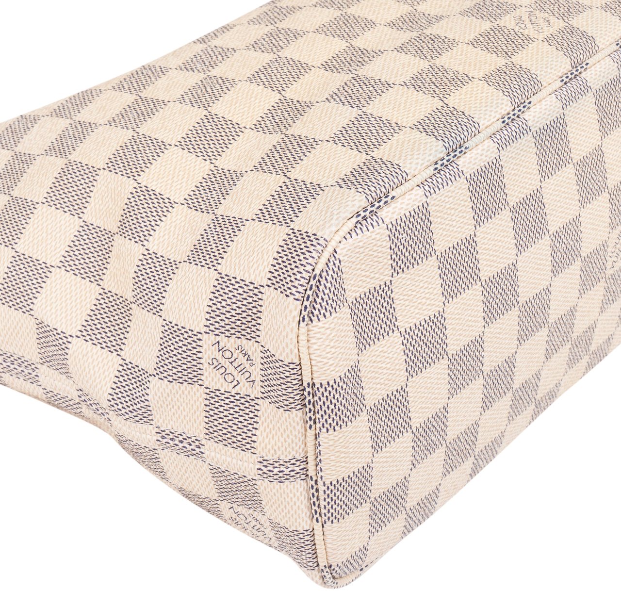 Louis Vuitton Louis Vuitton Damier Azur Monogram Neverfull PM Handbag Wit