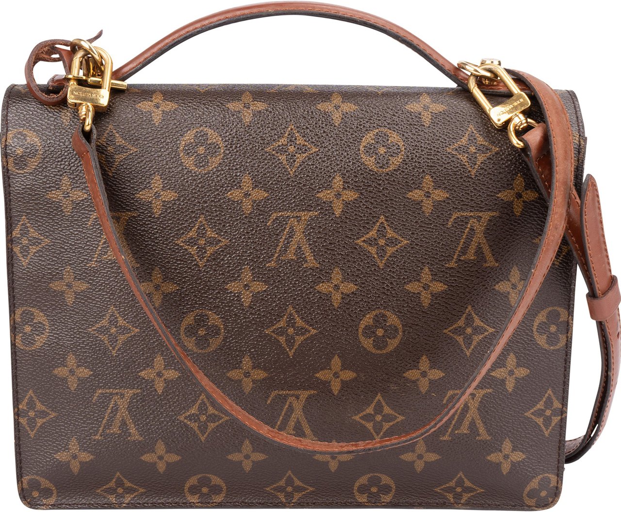Louis Vuitton Louis Vuitton Canvas Monogram Monceau Handbag Bruin