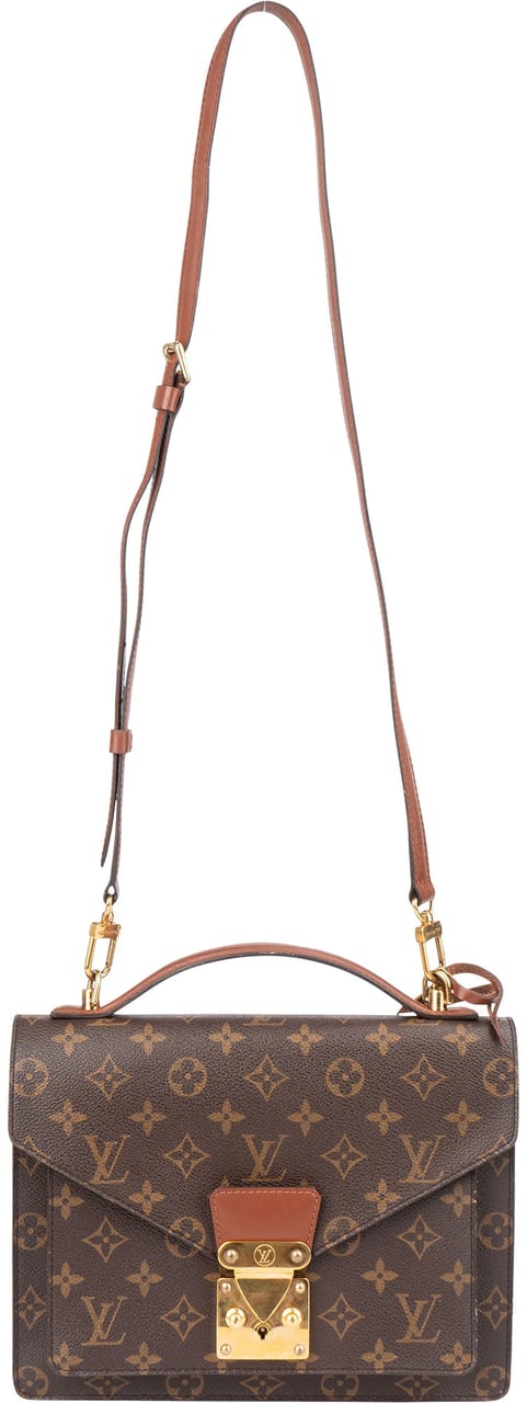 Louis Vuitton Louis Vuitton Canvas Monogram Monceau Handbag Bruin