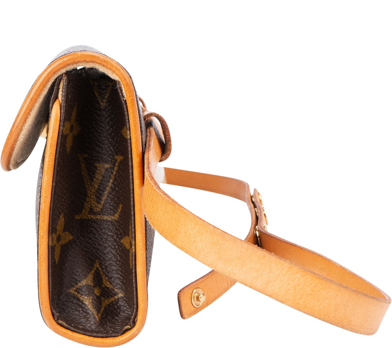 Louis Vuitton Louis Vuitton Canvas Monogram Pochette Florentine Crossbody Bag Bruin