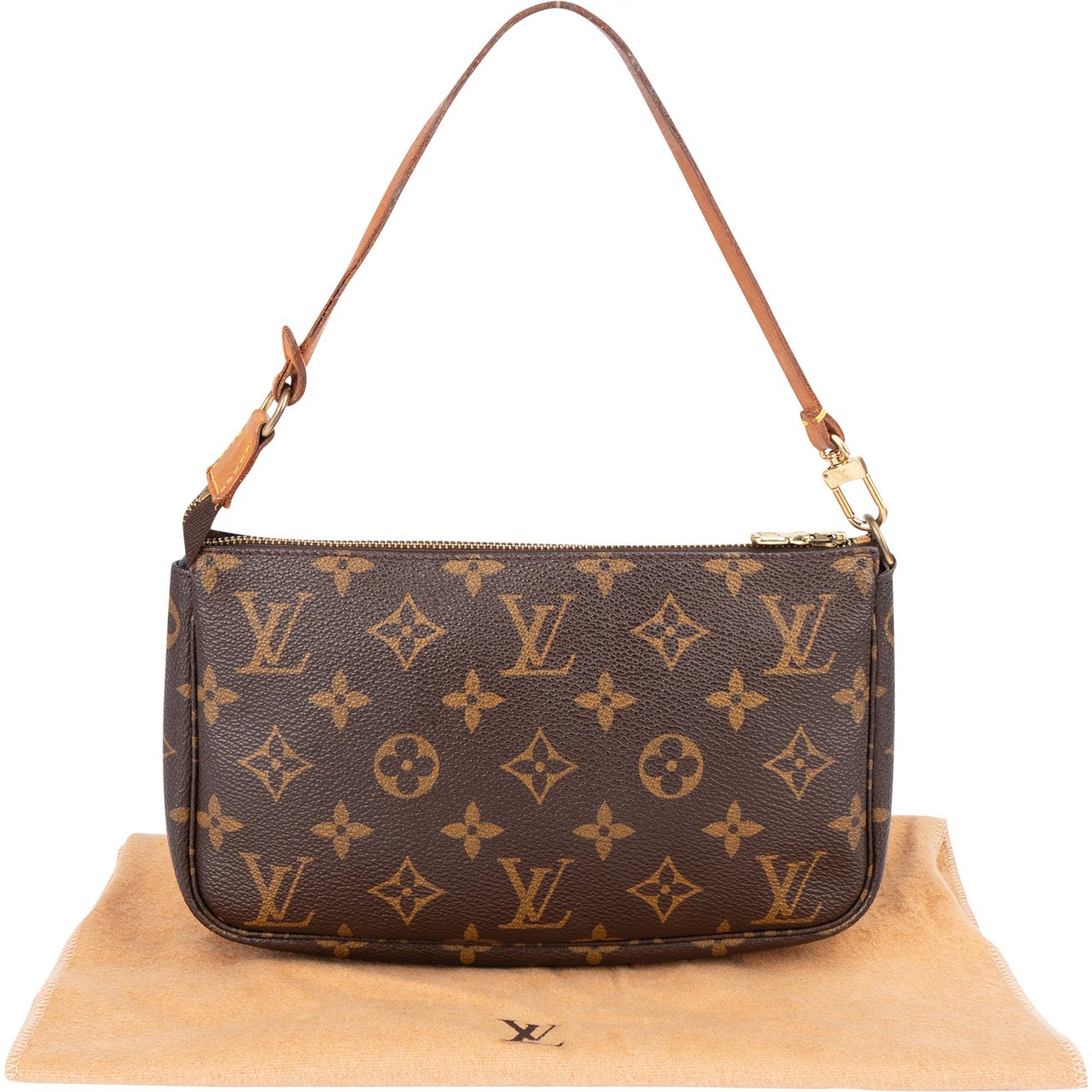 Louis Vuitton Louis Vuitton Canvas Monogram Pochette Accessoire Handbag Bruin
