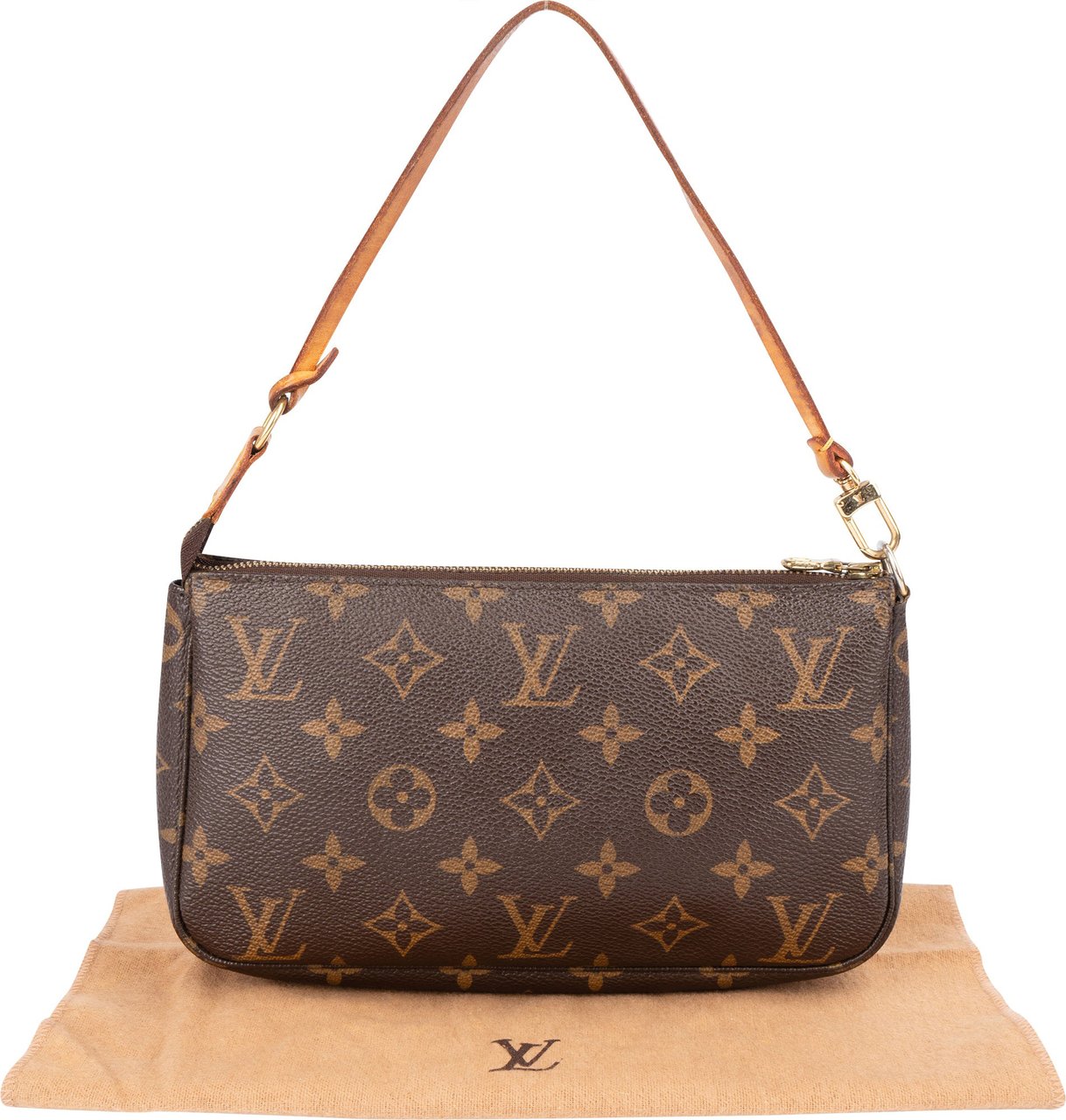 Louis Vuitton Louis Vuitton Canvas Monogram Pochette Accessoire Handbag Bruin