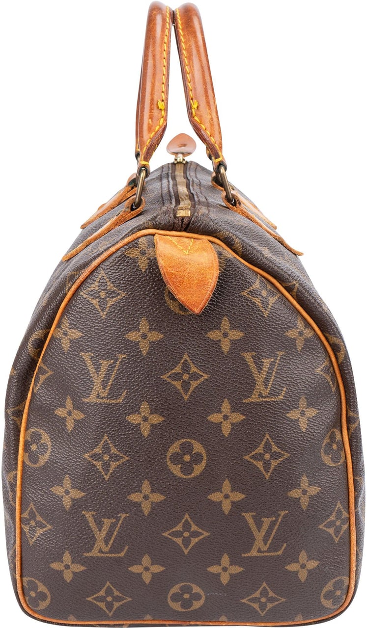 Louis Vuitton Louis Vuitton Canvas Monogram Speedy 30 Handbag Bruin