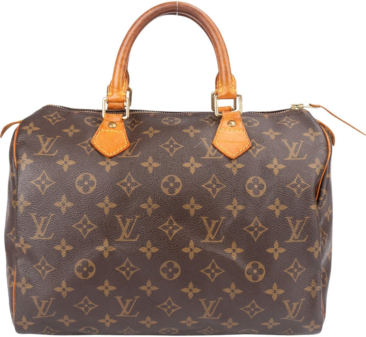 Louis Vuitton Louis Vuitton Canvas Monogram Speedy 30 Handbag Bruin
