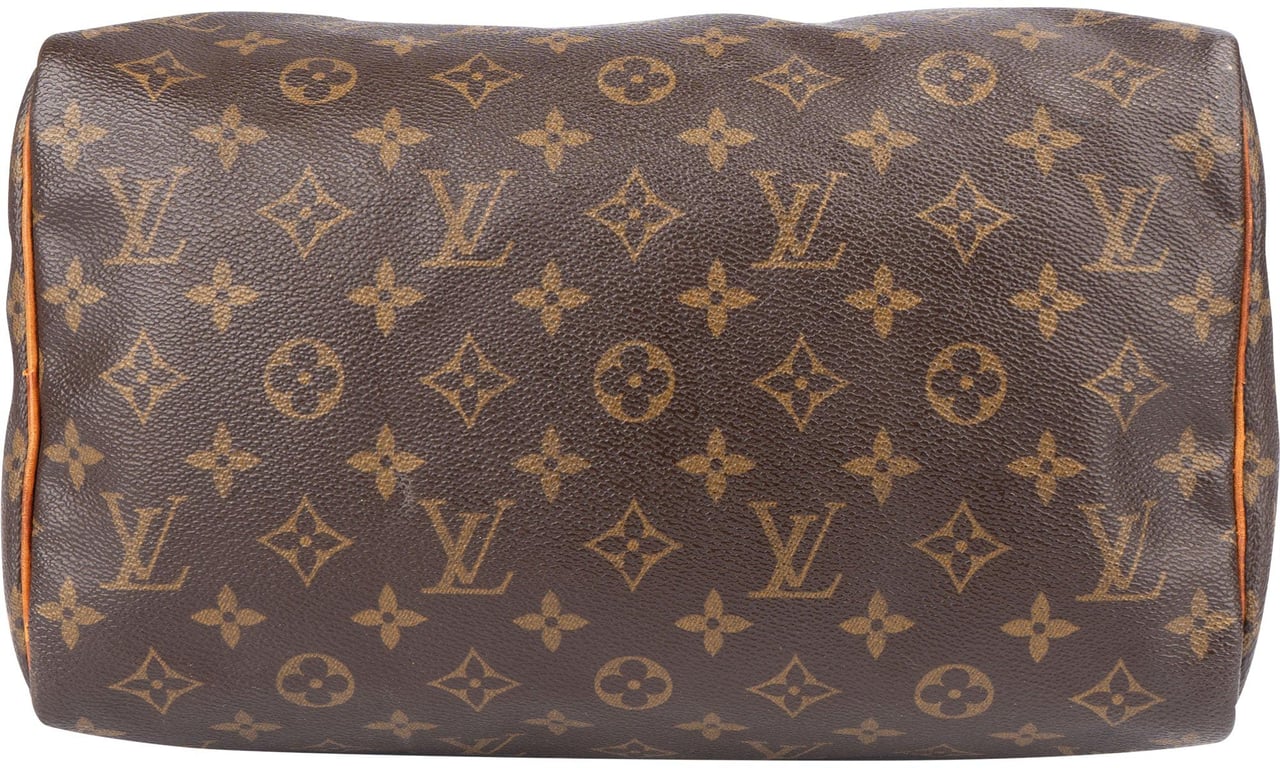 Louis Vuitton Louis Vuitton Canvas Monogram Speedy 30 Handbag Bruin