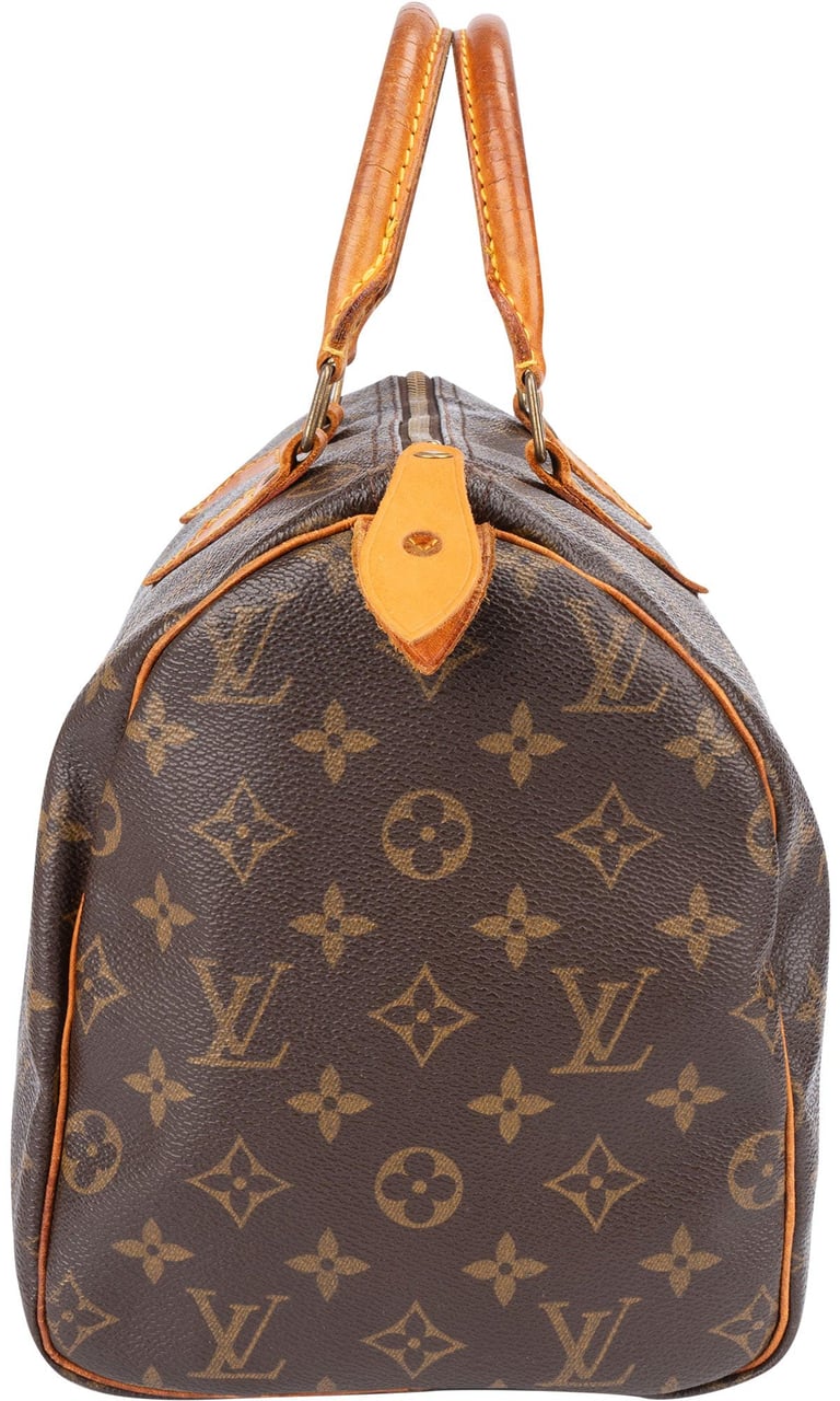 Louis Vuitton Louis Vuitton Canvas Monogram Speedy 30 Handbag Bruin