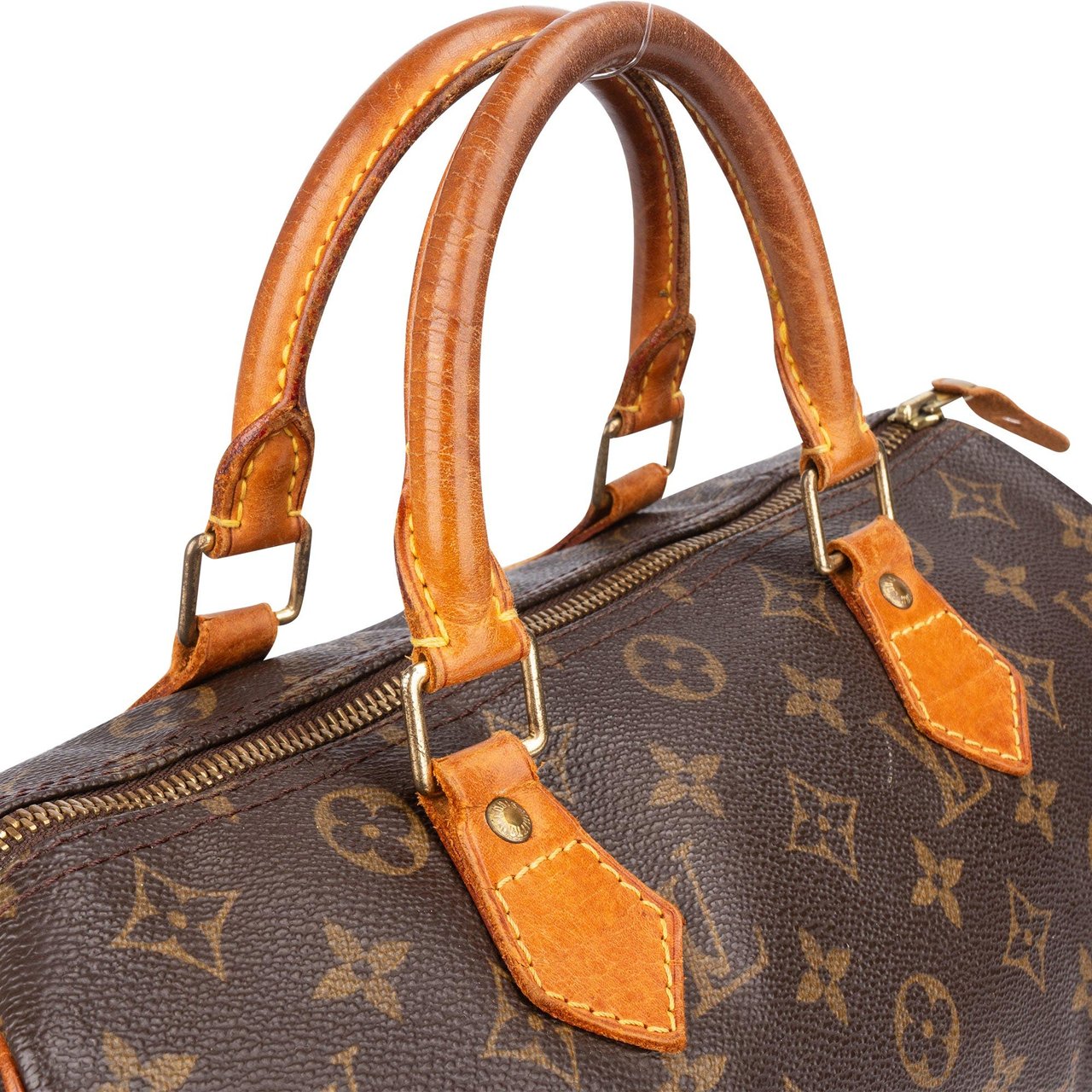Louis Vuitton Louis Vuitton Canvas Monogram Speedy 30 Handbag Bruin