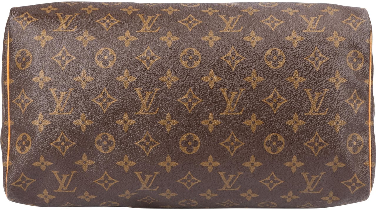 Louis Vuitton Louis Vuitton Canvas Monogram Speedy 35 Handbag Bruin