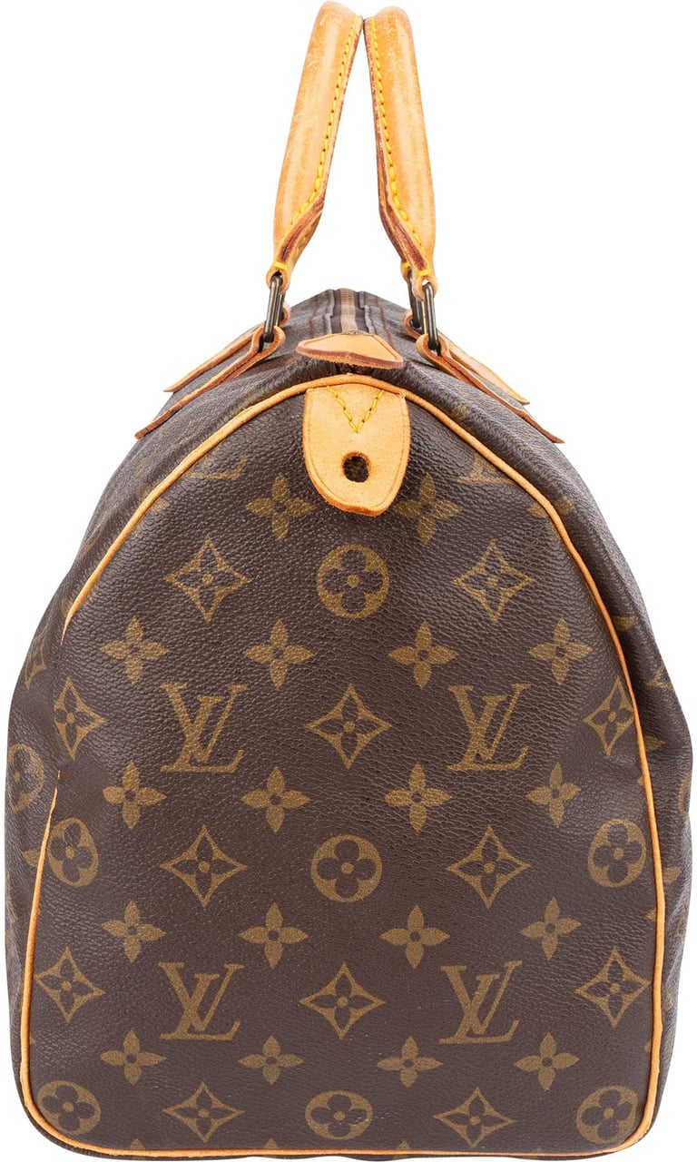 Louis Vuitton Louis Vuitton Canvas Monogram Speedy 35 Handbag Bruin