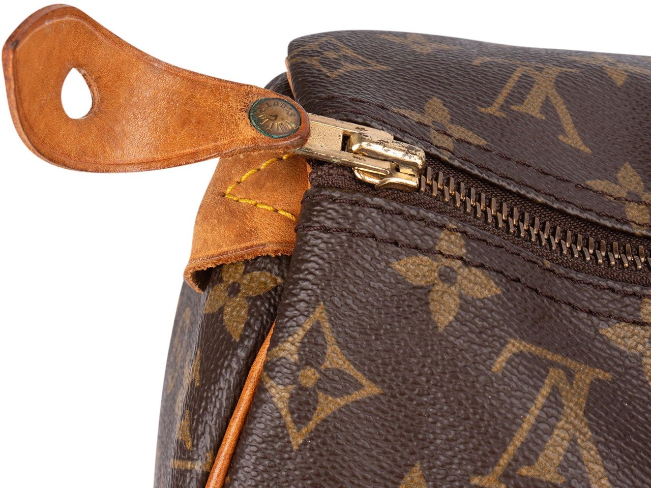 Louis Vuitton Louis Vuitton Canvas Monogram Speedy 40 Handbag Bruin