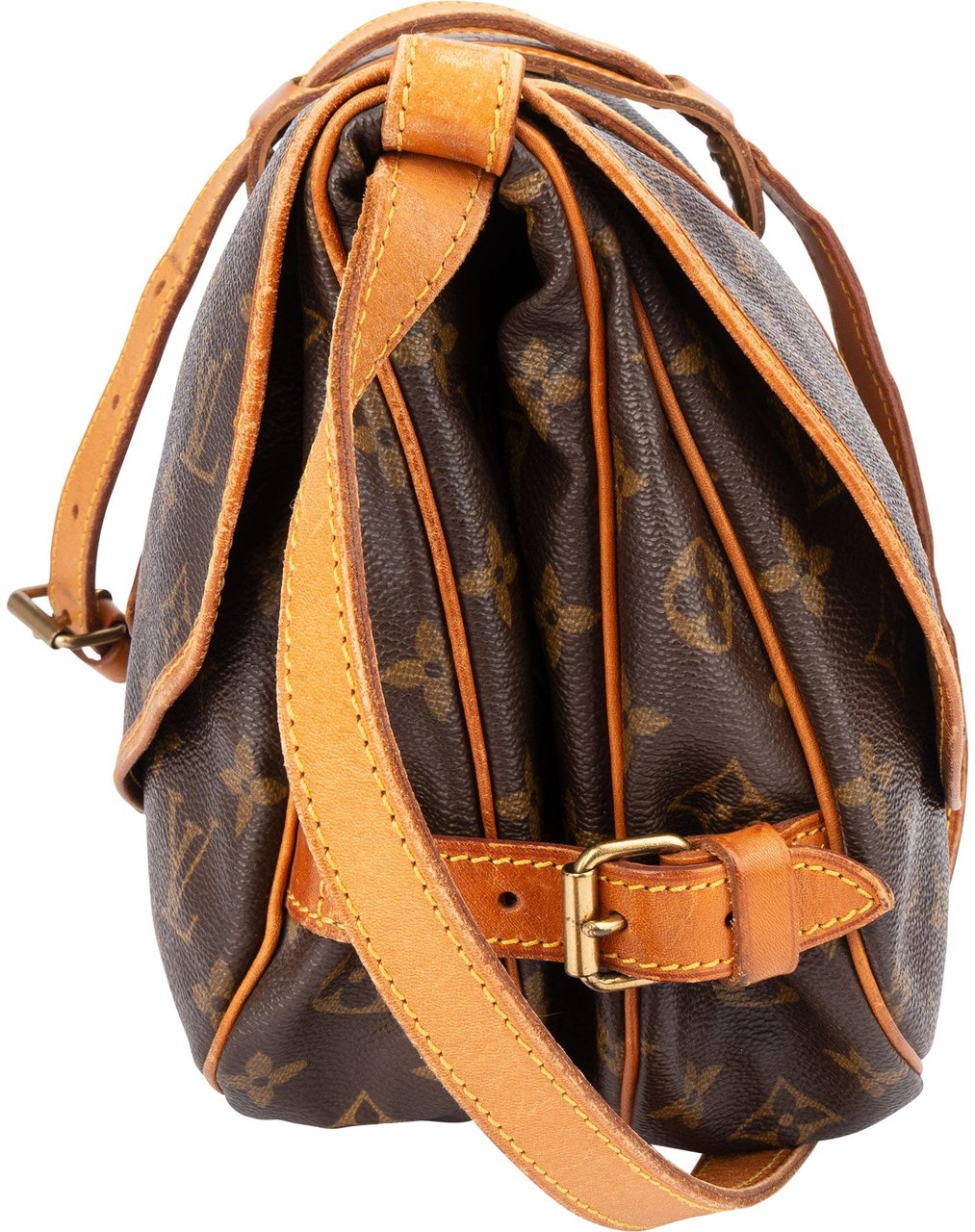 Louis Vuitton Louis Vuitton Canvas Monogram Saumur 30 Crossbody Bag Bruin