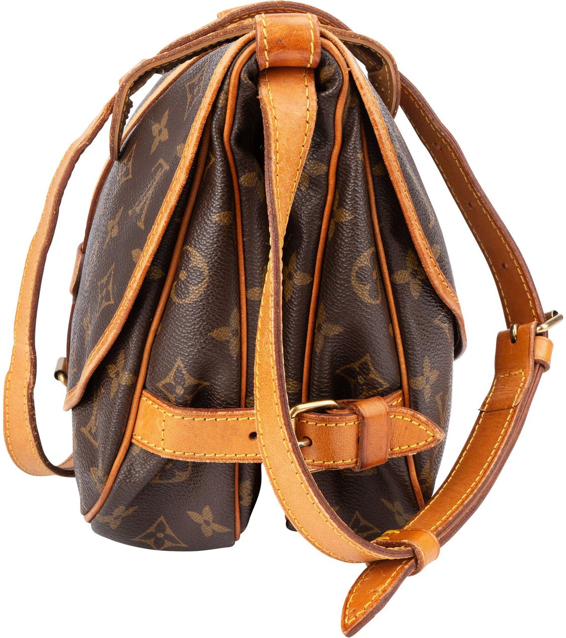 Louis Vuitton Louis Vuitton Canvas Monogram Saumur 30 Crossbody Bag Bruin