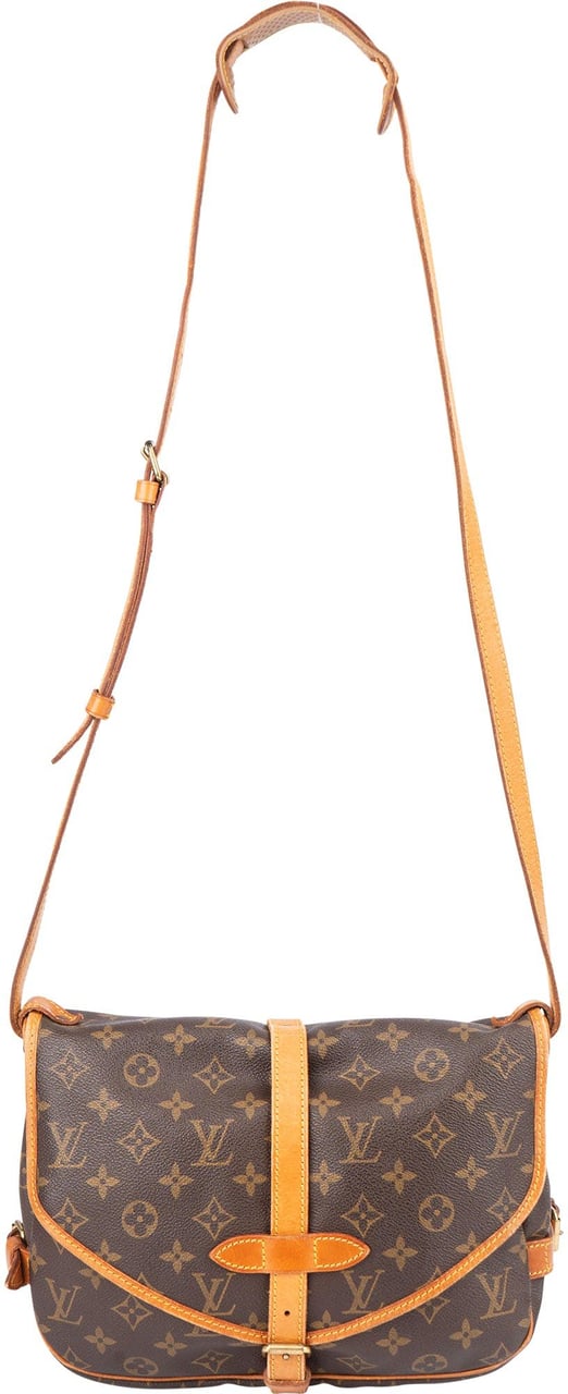 Louis Vuitton Louis Vuitton Canvas Monogram Saumur 30 Crossbody Bag Bruin