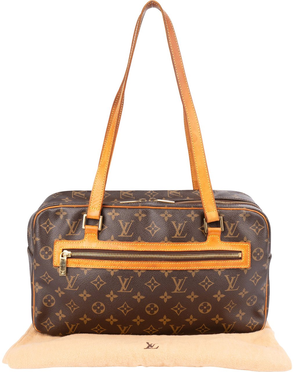 Louis Vuitton Canvas Monogram Cite GM Shoulder Bag Bruin