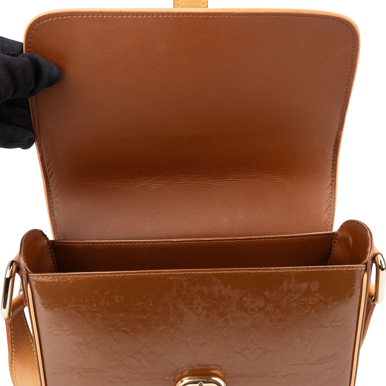 Louis Vuitton Louis Vuitton Vernis Monogram Christie GM Crossbody Bag Bruin