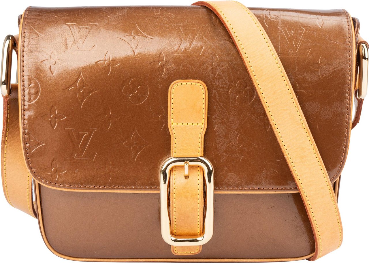 Louis Vuitton Louis Vuitton Vernis Monogram Christie GM Crossbody Bag Bruin