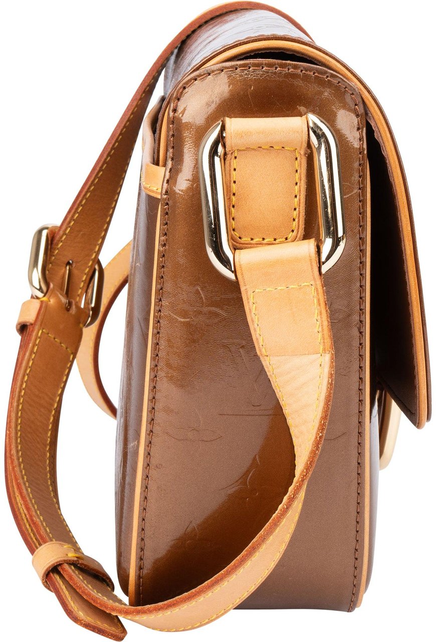 Louis Vuitton Louis Vuitton Vernis Monogram Christie GM Crossbody Bag Bruin