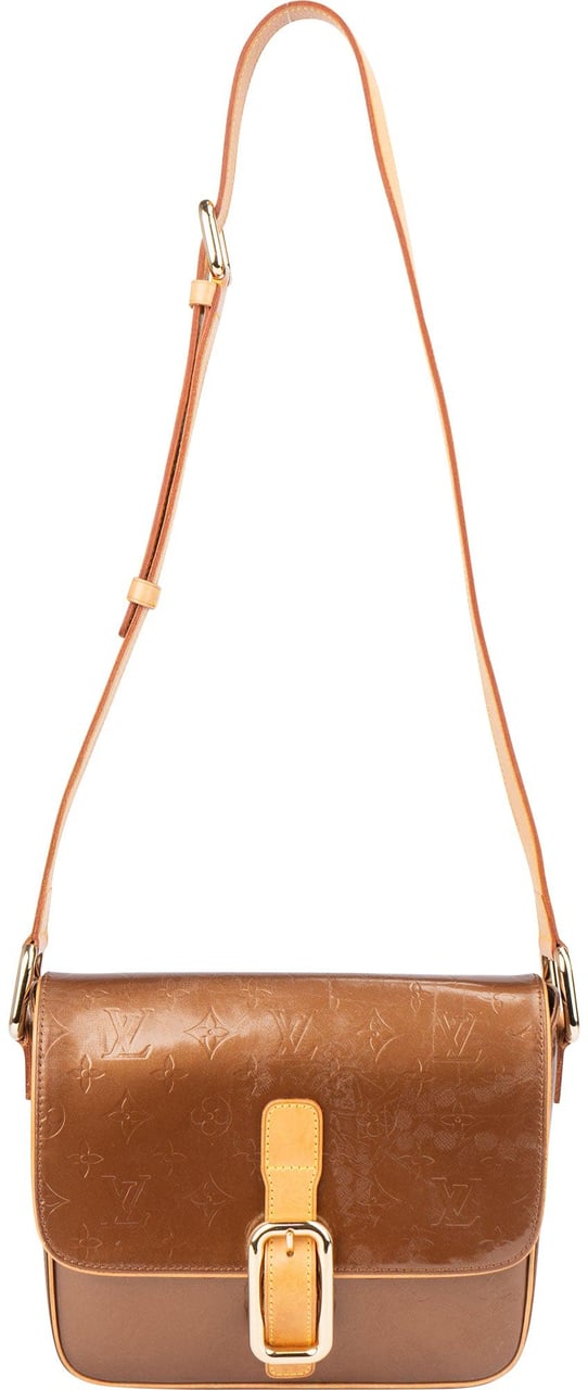 Louis Vuitton Louis Vuitton Vernis Monogram Christie GM Crossbody Bag Bruin