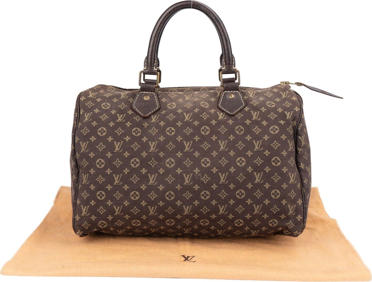 Louis Vuitton Louis Vuitton Mini Lin Monogram Speedy 30 Handbag Bruin