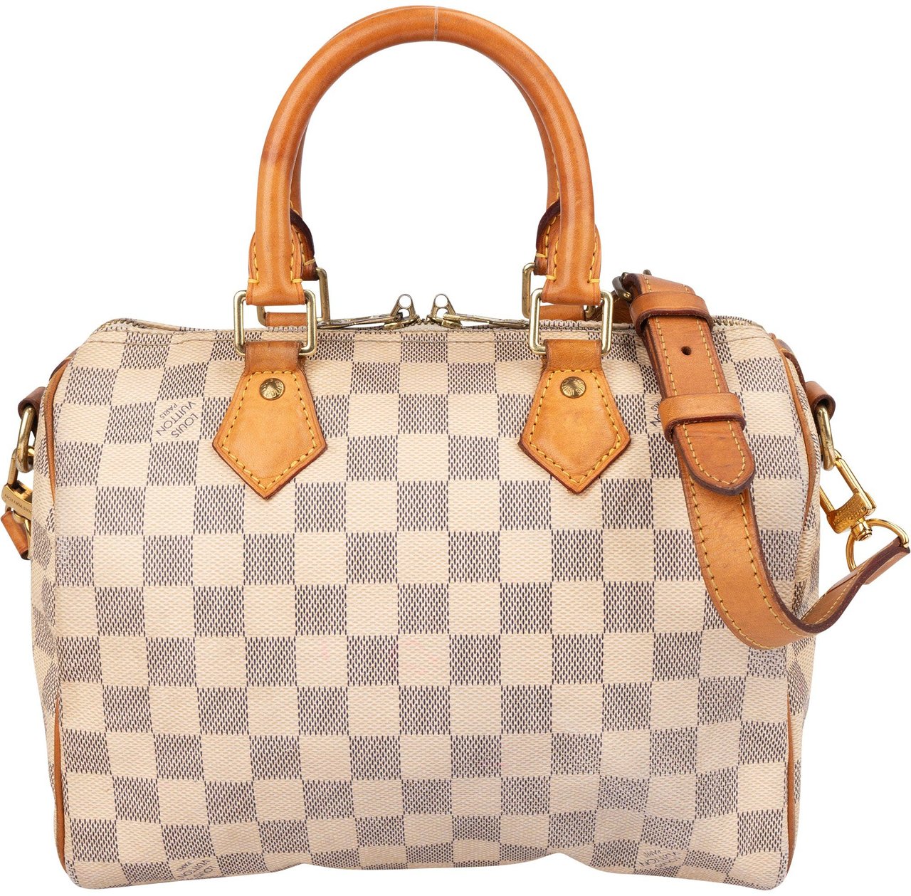 Louis Vuitton Louis Vuitton Damier Azur Monogram Speedy 25 Handbag Wit