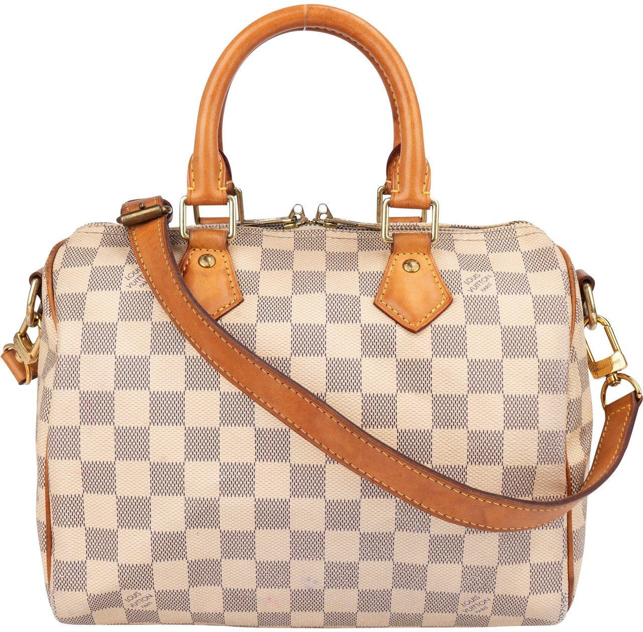 Louis Vuitton Louis Vuitton Damier Azur Monogram Speedy 25 Handbag Wit