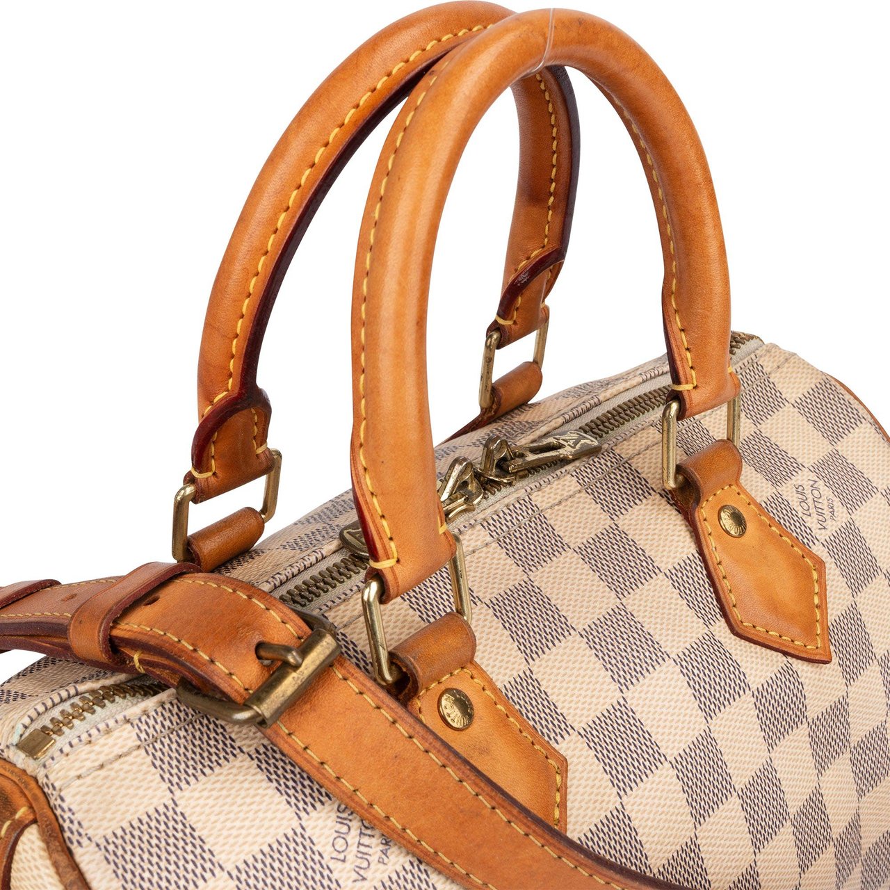 Louis Vuitton Louis Vuitton Damier Azur Monogram Speedy 25 Handbag Wit