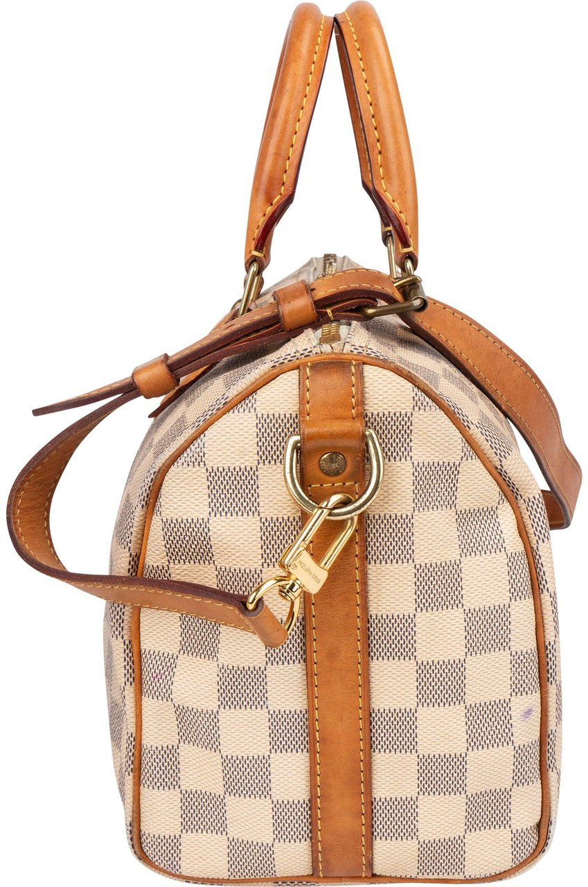 Louis Vuitton Louis Vuitton Damier Azur Monogram Speedy 25 Handbag Wit