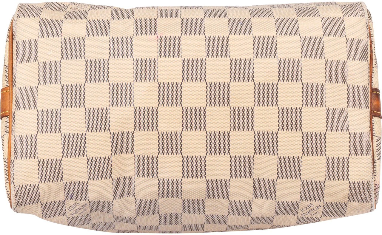 Louis Vuitton Louis Vuitton Damier Azur Monogram Speedy 25 Handbag Wit