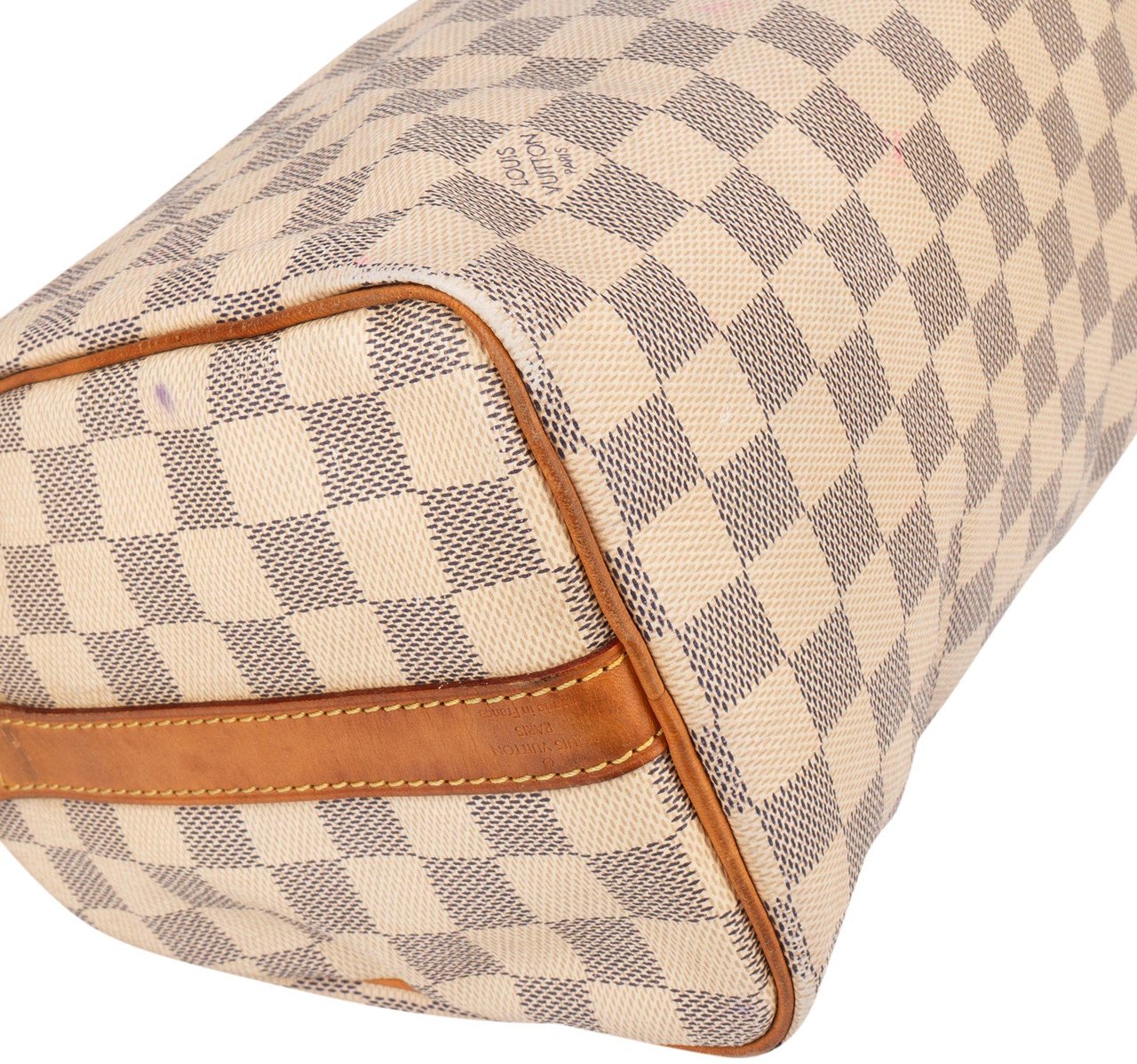 Louis Vuitton Louis Vuitton Damier Azur Monogram Speedy 25 Handbag Wit