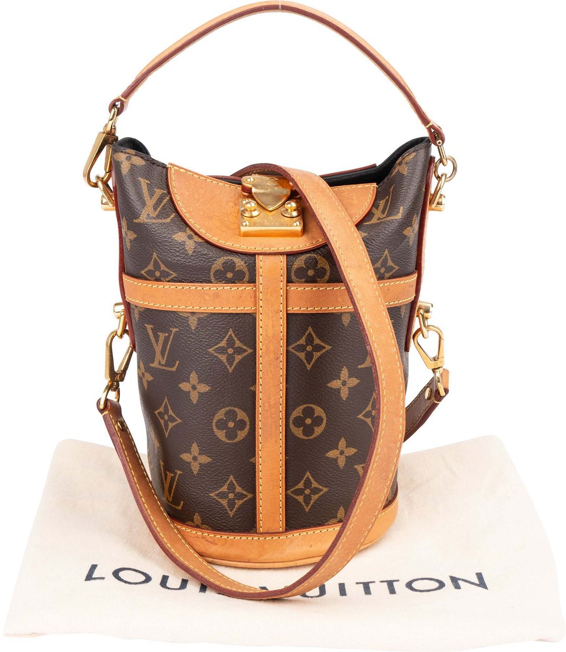 Louis Vuitton Louis Vuitton Canvas Monogram Duffle Handbag Bruin