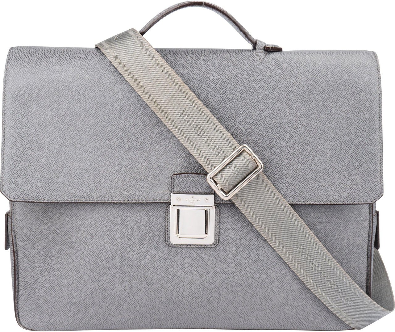 Louis Vuitton Louis Vuitton Gris Taiga Leather Vassili PM Business Handbag Divers