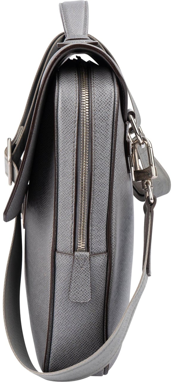Louis Vuitton Louis Vuitton Gris Taiga Leather Vassili PM Business Handbag Divers