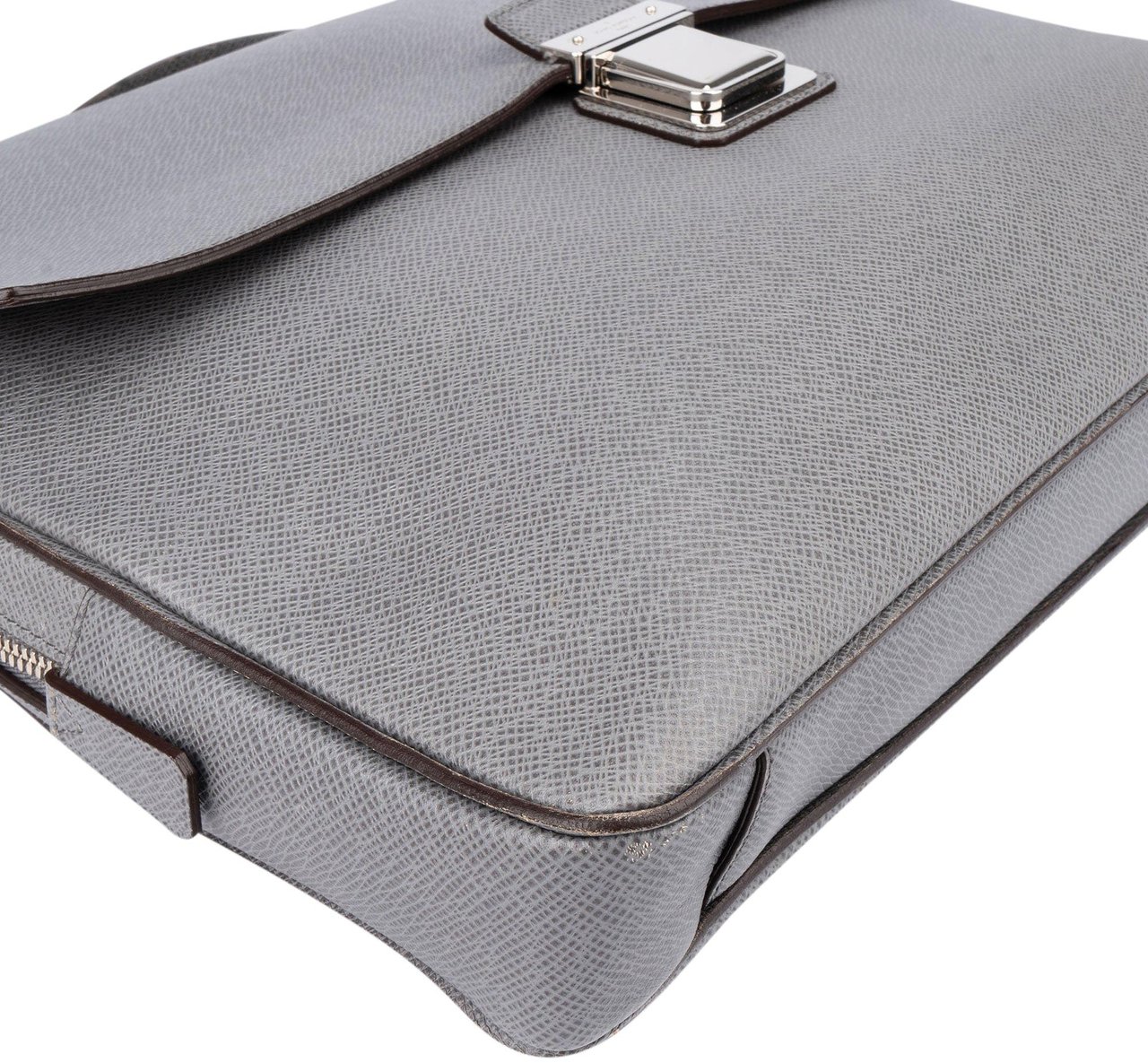 Louis Vuitton Louis Vuitton Gris Taiga Leather Vassili PM Business Handbag Divers