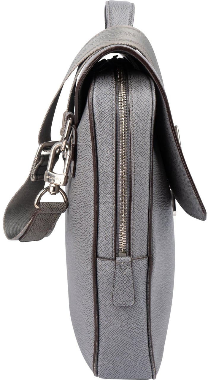 Louis Vuitton Louis Vuitton Gris Taiga Leather Vassili PM Business Handbag Divers