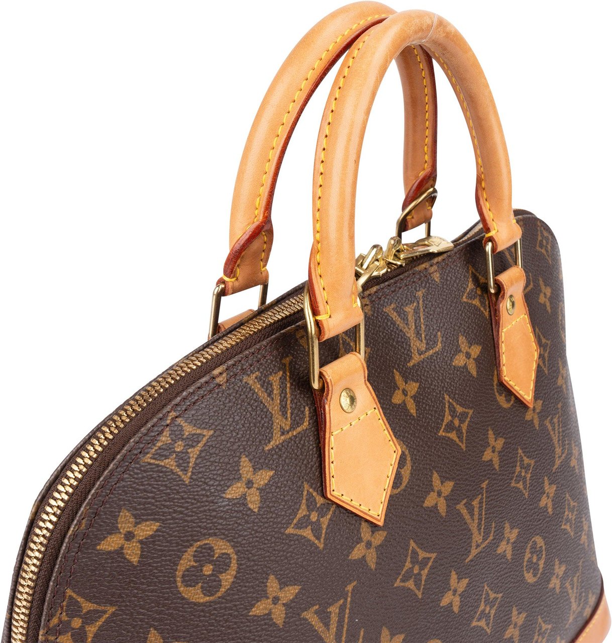 Louis Vuitton Louis Vuitton Canvas Monogram Alma PM Handbag Bruin