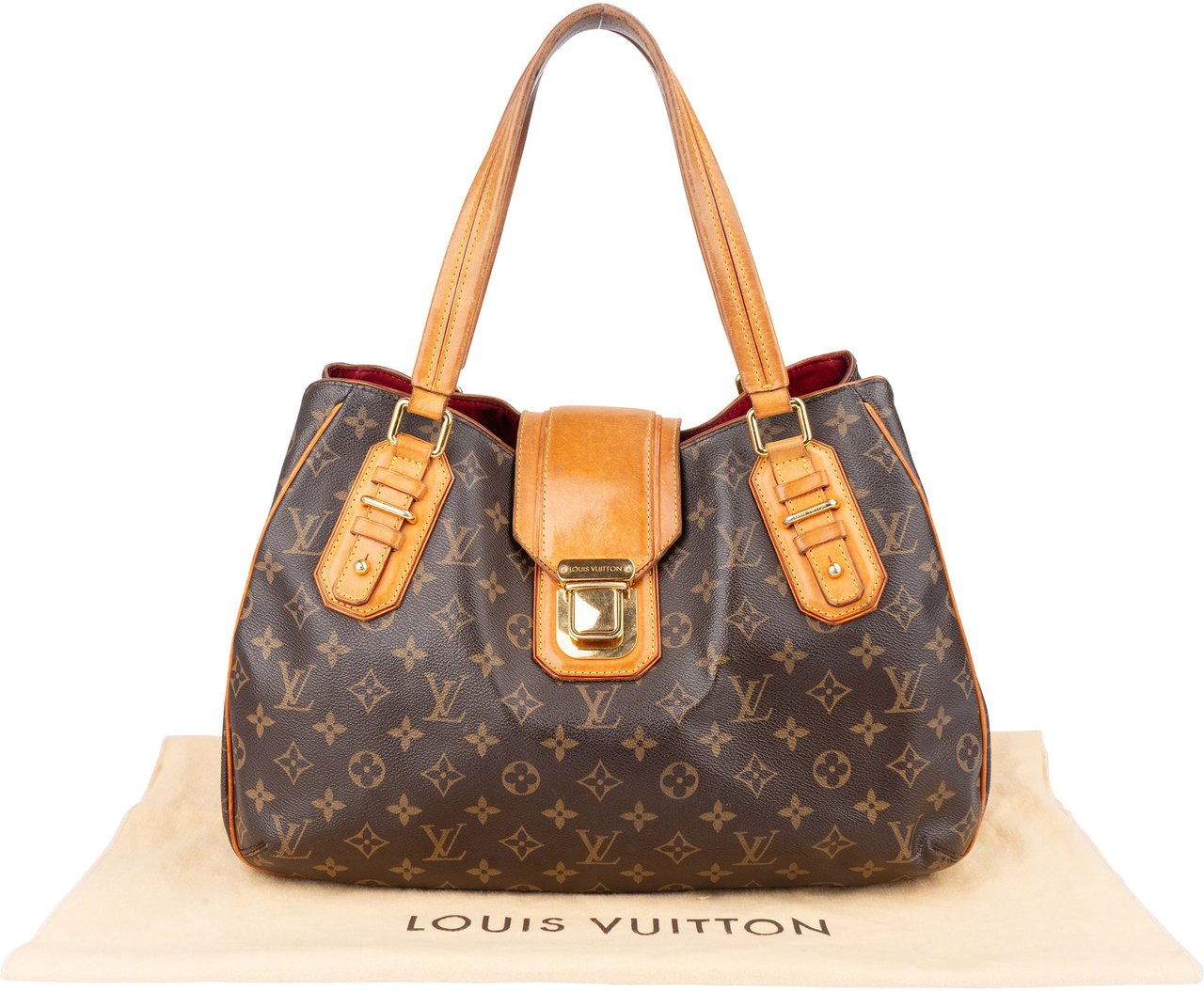 Louis Vuitton Canvas Monogram Griet Handbag Bruin