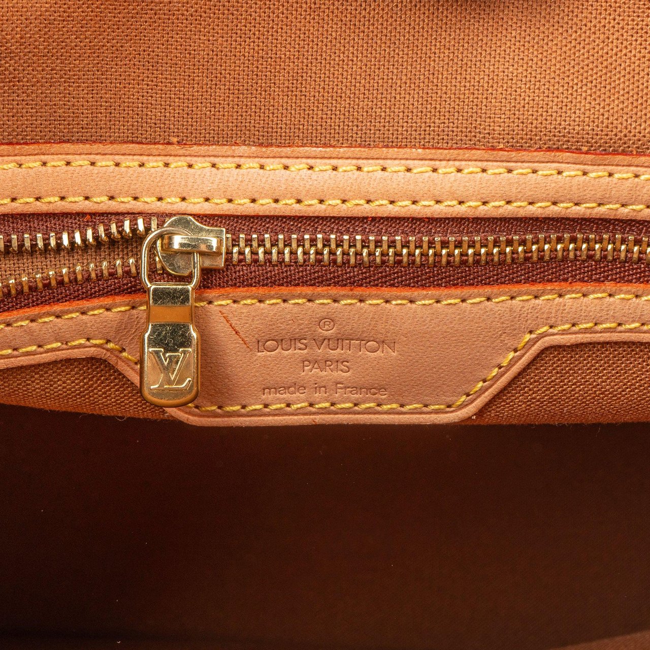 Louis Vuitton Louis Vuitton Canvas Monogram Cabas Mezzo Shoulder Bag Bruin
