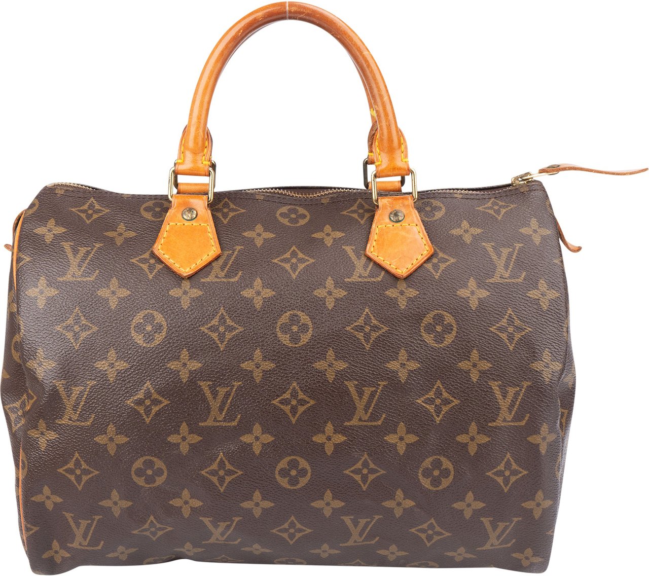 Louis Vuitton Louis Vuitton Canvas Monogram Speedy 30 Handbag Bruin