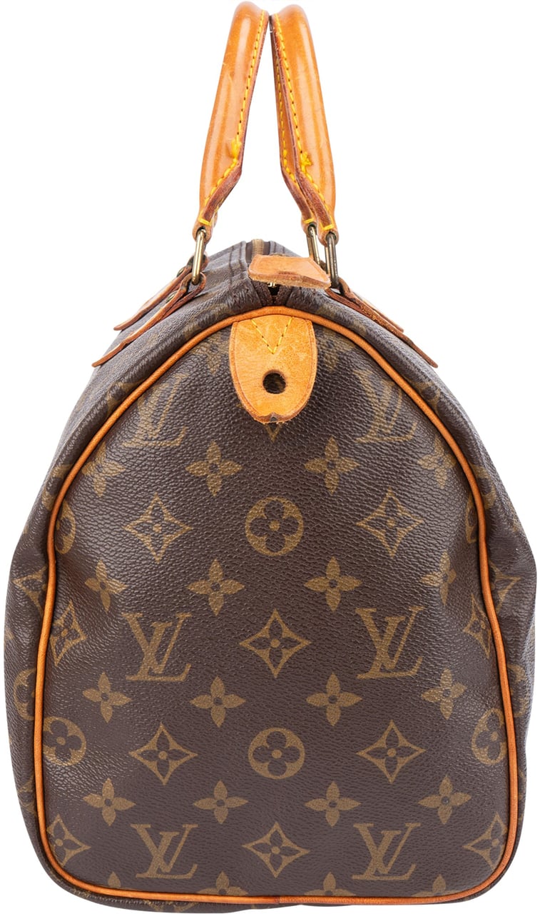 Louis Vuitton Louis Vuitton Canvas Monogram Speedy 30 Handbag Bruin