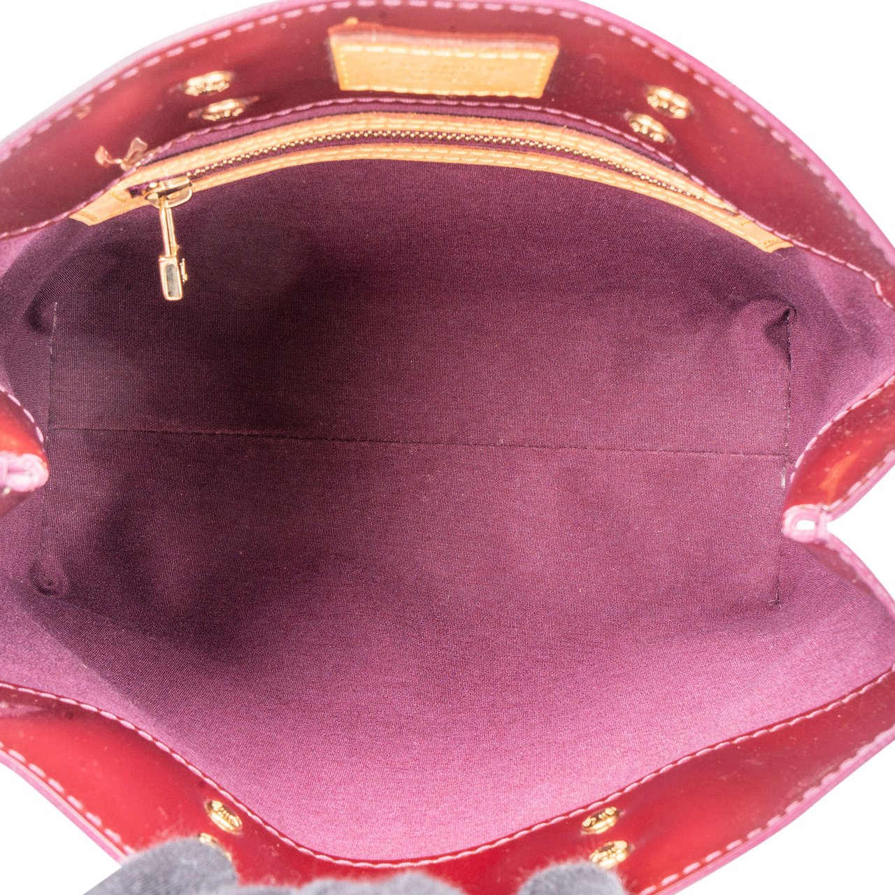 Louis Vuitton Louis Vernis Monogram Reade PM Handbag Paars