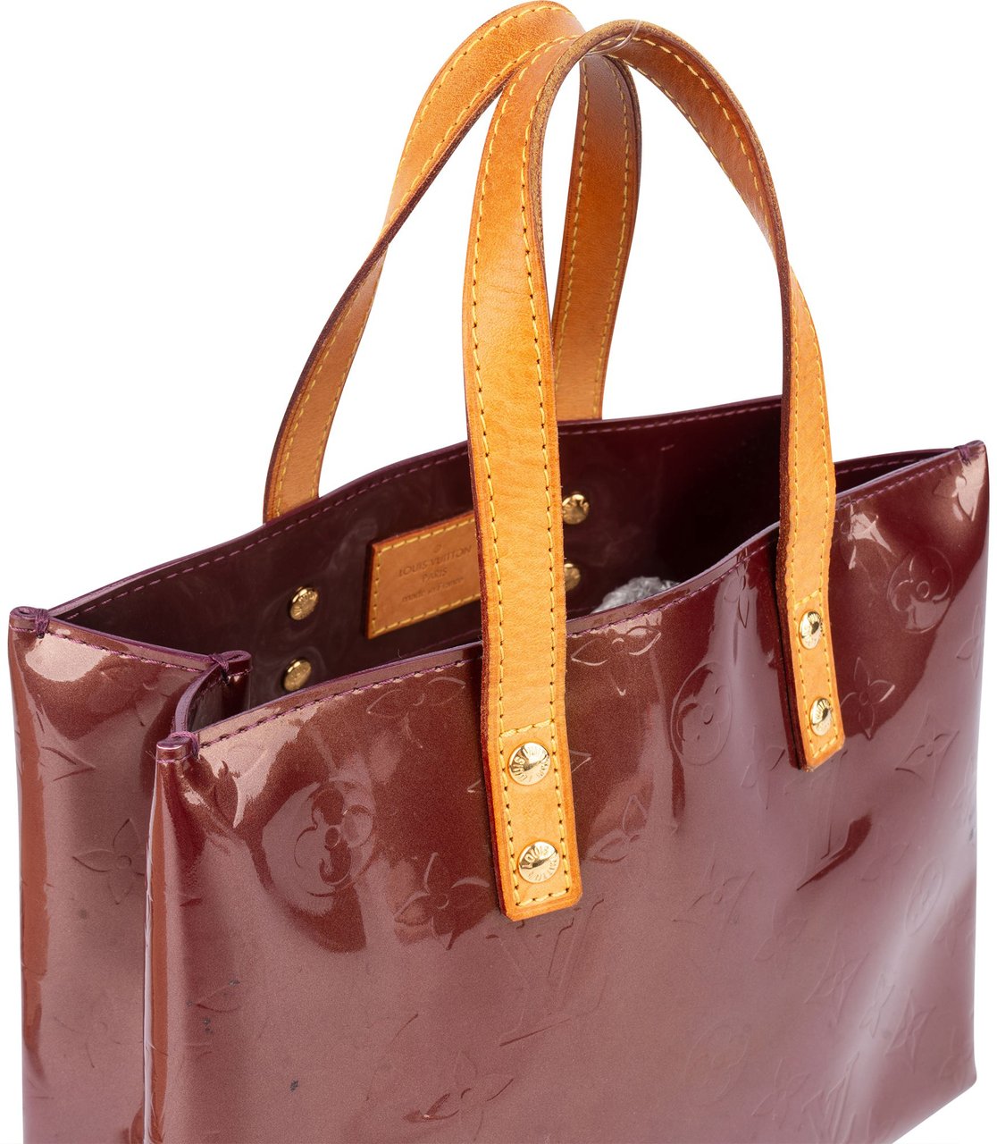 Louis Vuitton Louis Vernis Monogram Reade PM Handbag Paars