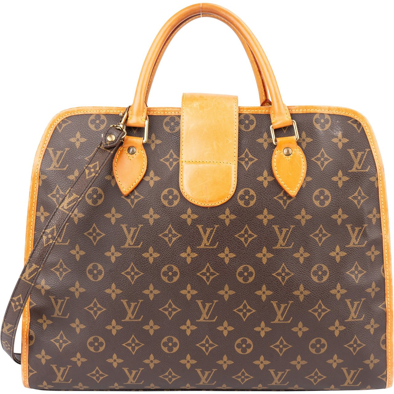 Louis Vuitton Canvas Monogram Rivoli Handbag Bruin