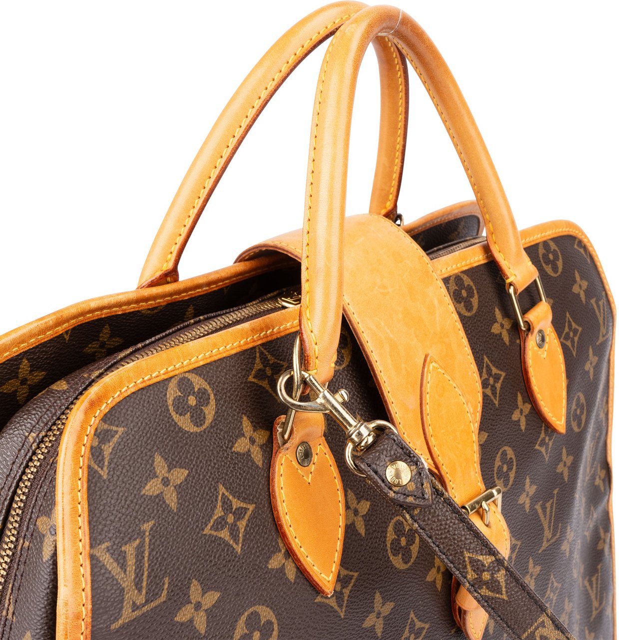Louis Vuitton Canvas Monogram Rivoli Handbag Bruin