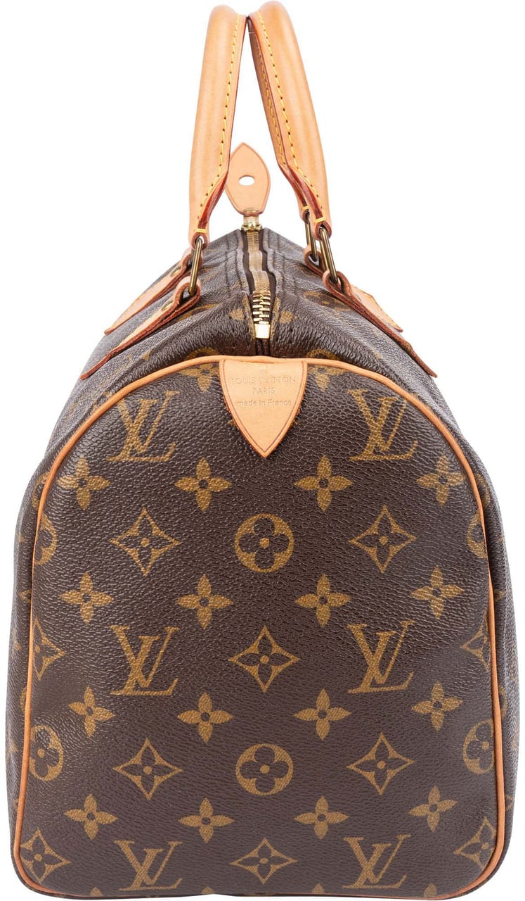 Louis Vuitton Louis Vuitton Canvas Monogram Speedy 30 Handbag Bruin