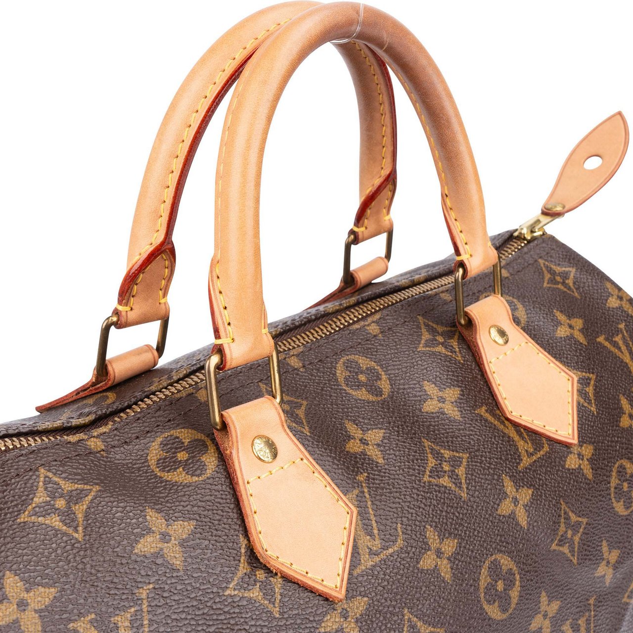 Louis Vuitton Louis Vuitton Canvas Monogram Speedy 30 Handbag Bruin