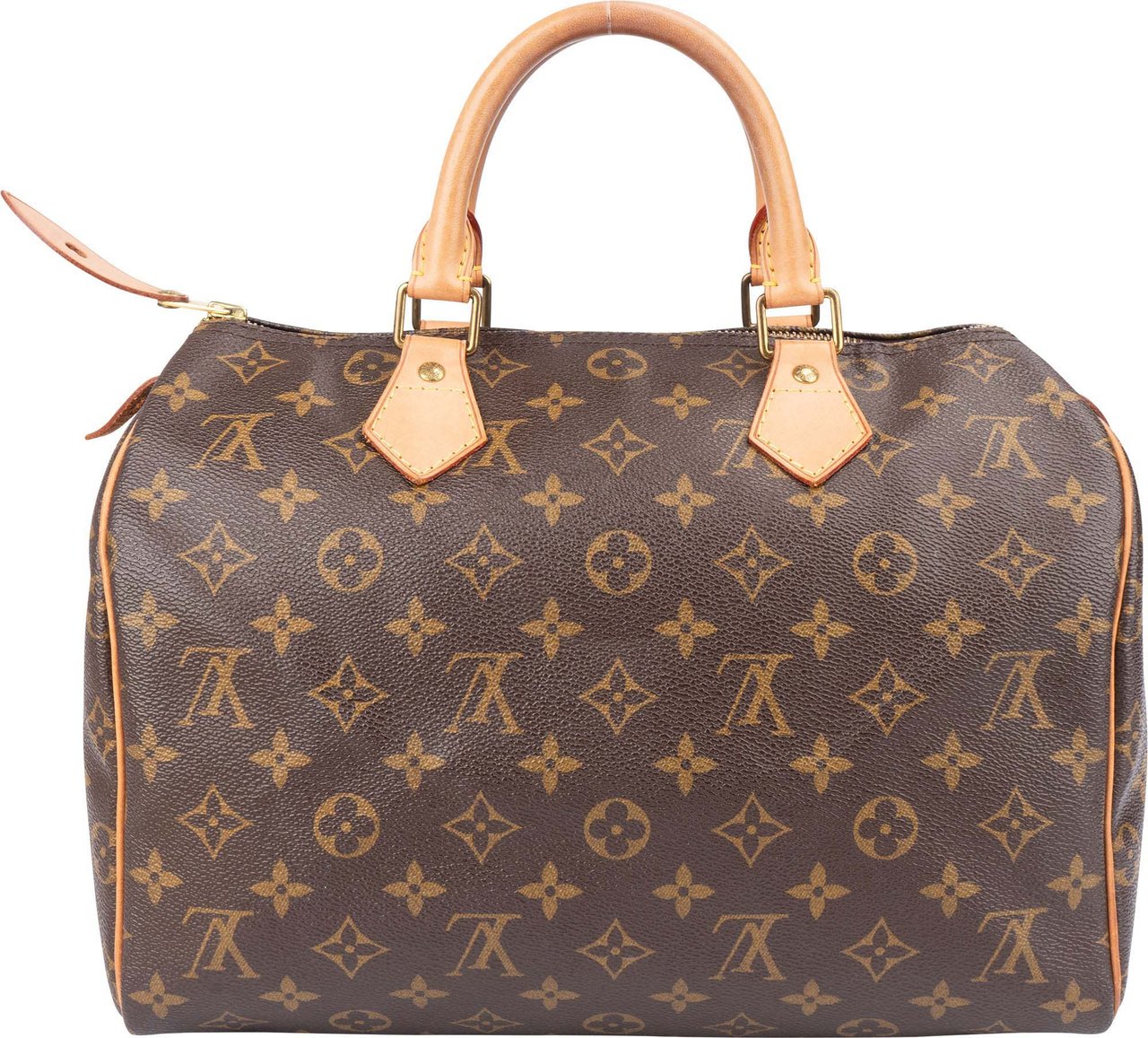 Louis Vuitton Louis Vuitton Canvas Monogram Speedy 30 Handbag Bruin