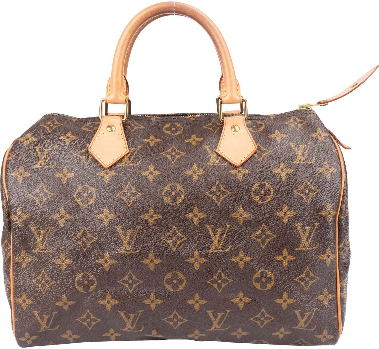 Louis Vuitton Louis Vuitton Canvas Monogram Speedy 30 Handbag Bruin