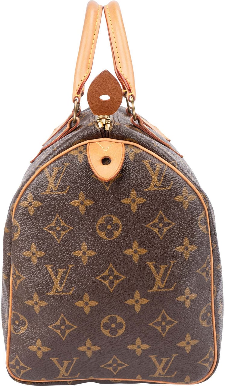 Louis Vuitton Louis Vuitton Canvas Monogram Speedy 30 Handbag Bruin