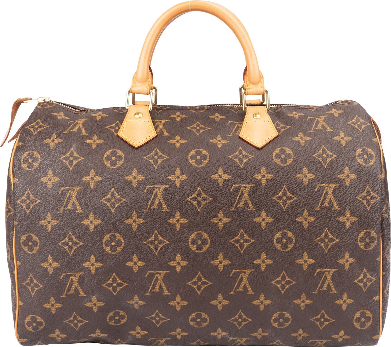 Louis Vuitton Louis Vuitton Canvas Monogram Speedy 35 Handbag Bruin