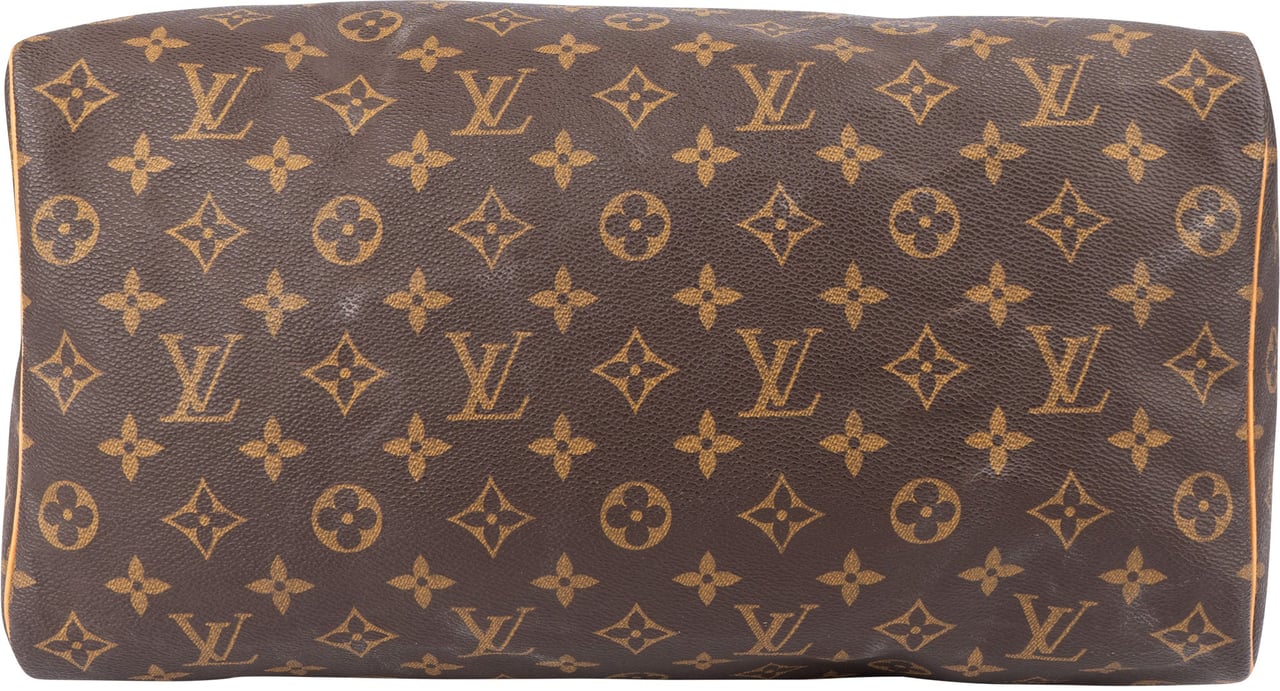 Louis Vuitton Louis Vuitton Canvas Monogram Speedy 35 Handbag Bruin